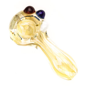 FumedGlassPipewColoredRaisedMarblesForSaleFreeShipping_5 Fumed Glass Pipe w/ Colored Raised Marbles For Sale | Free NZ Shipping