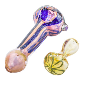 Fumed Purple Color Changing Pipe w/ Nano Clear Spoon Pipe Set | SALE