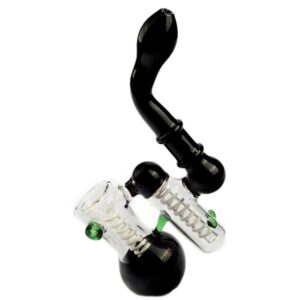 Fumed Purple Glass Pipe and Double Chamber Bubbler Set | Free NZ Shipping