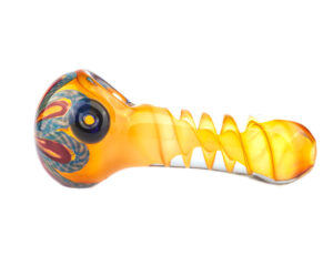 Fumed Milli Scheme Inside-out Glass Spoon Pipe For Sale| Free NZ Shipping