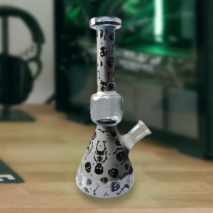 7″ Funny Pattern Glass Beaker Bong (Random Colors)