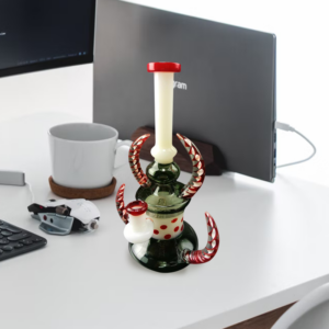 8″ Heady Glass Dab Rig w/ Horns