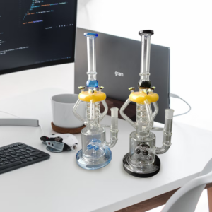 15″ Straight Honeybee Glass Percolator Bong