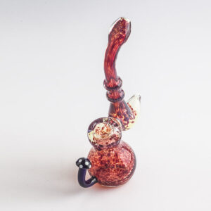 Lava Red Frit Sherlock Bubbler w/ Maria Ring For Sale | Free NZ Shipping