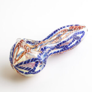 Clear Glass Spoon Pipe w/ Stripe | Weed Bowls For Sale | Free NZ Shipping