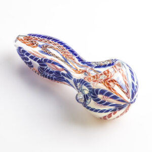 Clear Glass Spoon Pipe w/ Stripe | Weed Bowls For Sale | Free NZ Shipping