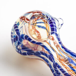Clear Glass Spoon Pipe w/ Stripe | Weed Bowls For Sale | Free NZ Shipping