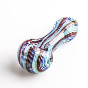 Glass Spoon Pipe w/ Stripes For Sale | Best Smoke Shop | Free NZ Shipping