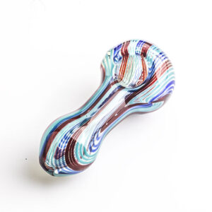 Glass Spoon Pipe w/ Stripes For Sale | Best Smoke Shop | Free NZ Shipping