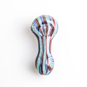 Glass Spoon Pipe w/ Stripes For Sale | Best Smoke Shop | Free NZ Shipping