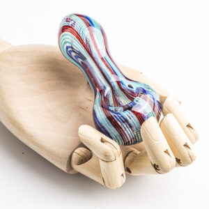 Glass Spoon Pipe w/ Stripes For Sale | Best Smoke Shop | Free NZ Shipping