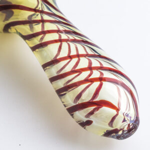 Clear Glass Spoon Pipe w/ Swirl Stripes | Smoke Shop | Free NZ Shipping