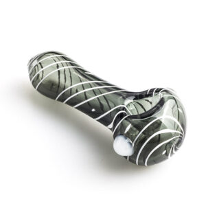 Spiral Glass Spoon Pipe w/ White Marble | Smoke Shop | Free NZ Shipping