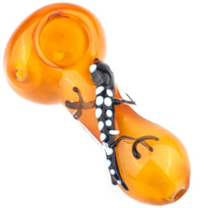 Gecko Themed Heady Glass Pipe | Weed Bowls For Sale | Free NZ Shipping