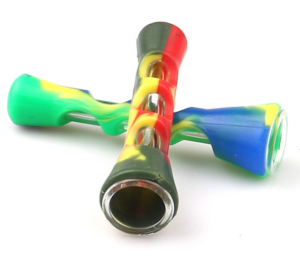 Glass Chillum Pipe w/ Silicone Sleeve For Sale | Free NZ Shipping | $9.99