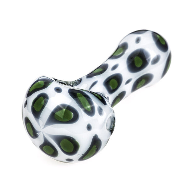 Glass Spoon Pipe Leopard Print  Weed Bowls For Sale  Free NZ Shipping