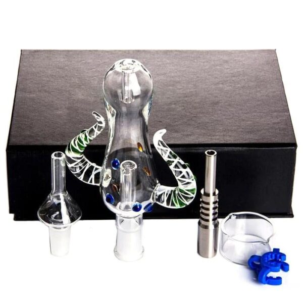 Glass Horn Nectar Collector Kit - Glass Dab Straws For Sale - Puffing Bird - Online Head Shop