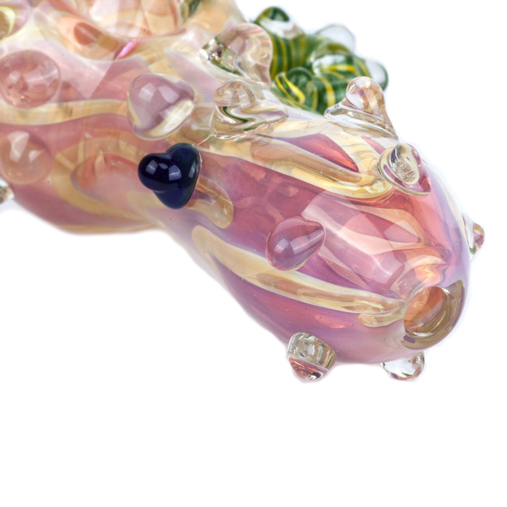 Horn Fumed Glass Pipe | Unique Weed Pipes For Sale | Free NZ Shipping