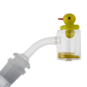 Glow-In-The-Dark Beaker Bong Set w/ Quartz Banger Carb Cap | PB