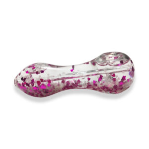 Glow-In-The-Dark Sparkly Glitter Glass Pipe For Sale | Free NZ Shipping