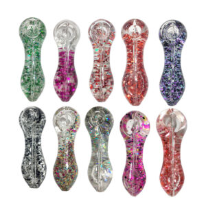 Glow-In-The-Dark Sparkly Glitter Glass Pipe For Sale | Free NZ Shipping