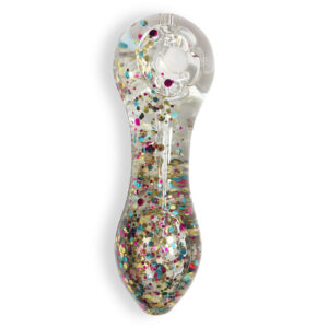 Glow-In-The-Dark Sparkly Glitter Glass Pipe For Sale | Free NZ Shipping