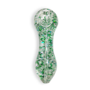Glow-In-The-Dark Sparkly Glitter Glass Pipe For Sale | Free NZ Shipping