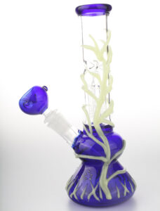 Glow-In-The-Dark Beaker Bong | Glass Bongs For Sale | Free NZ Shipping