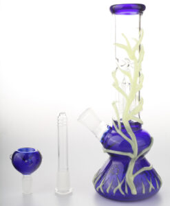 Glow-In-The-Dark Beaker Bong | Glass Bongs For Sale | Free NZ Shipping