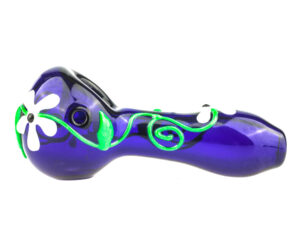 Glow In Dark Flower Glass Pipe | Weed Bowls For Sale | Free NZ Shipping