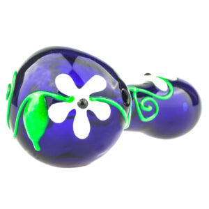 Glow In Dark Flower Glass Pipe | Weed Bowls For Sale | Free NZ Shipping