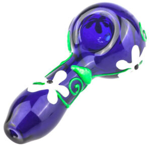 Glow In Dark Flower Glass Pipe | Weed Bowls For Sale | Free NZ Shipping