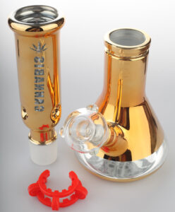 Golden Collapsible Travel Beaker Bong | Bongs For Sale | Free NZ Shipping
