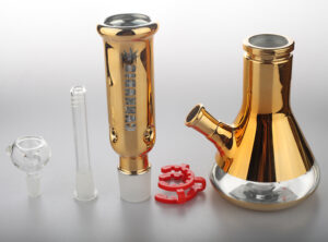 Golden Collapsible Travel Beaker Bong | Bongs For Sale | Free NZ Shipping