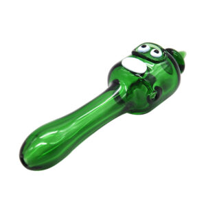 Green Face Glass Spoon Pot Pipe | Weed Bowls For Sale | Free NZ Shipping