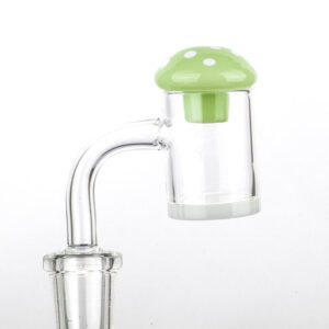 Green Mushroom Glass Carb Cap  Dab Tools For Sale  Free NZ Shipping