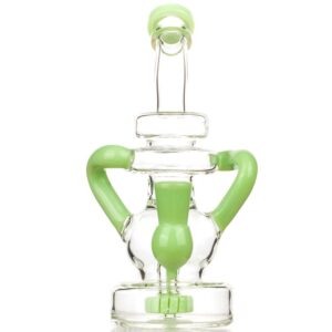 Green Recycler Dab Rig and Three-Toned Glass Pipe Set | Free NZ Shipping