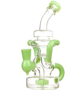 Green Recycler Showerhead Perc Dab Rig w/ Penis Novelty Glass Bong Set