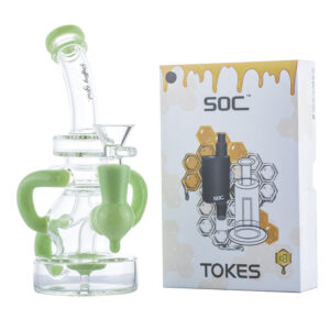 Green Showerhead Dab Rig w/ SOC Tokes Vaporizer Set | Free NZ Shipping