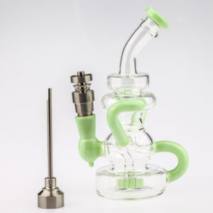 Green Recycler Showerhead Perc Dab Rig | Bong For Sale | Free NZ Shipping