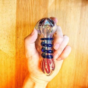 Handmade Nano Pipe w/ Milli Scheme Blue Spiral Pipe Set | Free NZ Shipping