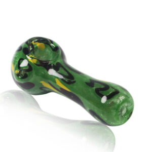 Handmade Strips Glass Pipe | Spoon Weed Pipes For Sale | Free NZ Shipping