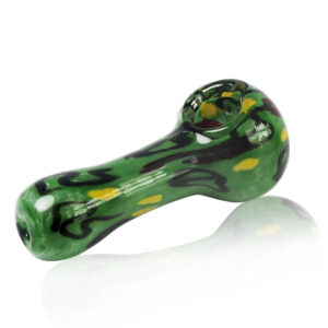 Handmade Strips Glass Pipe | Spoon Weed Pipes For Sale | Free NZ Shipping