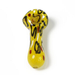 Handmade Strips Glass Pipe | Spoon Weed Pipes For Sale | Free NZ Shipping