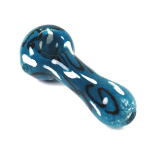 Handmade Strips Glass Pipe | Spoon Weed Pipes For Sale | Free NZ Shipping