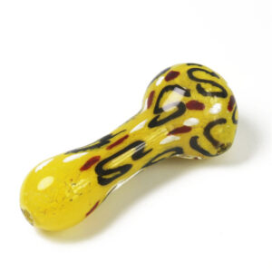 Handmade Strips Glass Pipe | Spoon Weed Pipes For Sale | Free NZ Shipping