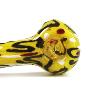 Handmade Strips Glass Pipe | Spoon Weed Pipes For Sale | Free NZ Shipping