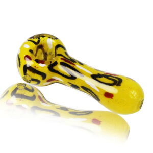 Handmade Strips Glass Pipe | Spoon Weed Pipes For Sale | Free NZ Shipping