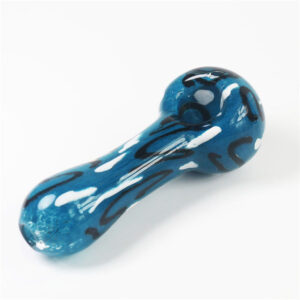 Handmade Strips Glass Pipe | Spoon Weed Pipes For Sale | Free NZ Shipping