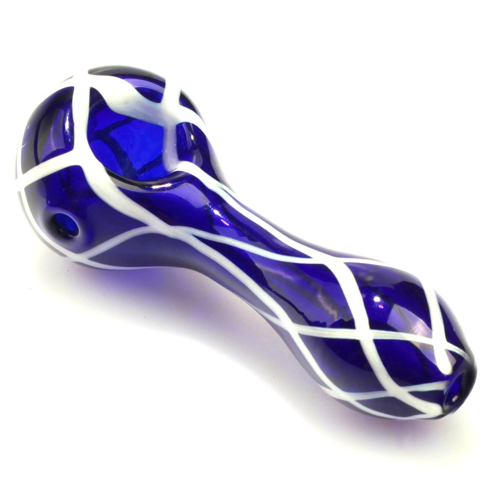 Handmade_Blue_Glass_Pipe_with_White_Stripes_0bc514a3-e9c2-4a1d-825a-42e89b30c4b7 Blue Glass Pipe White Stripes | Weed Bowls For Sale | Free NZ Shipping